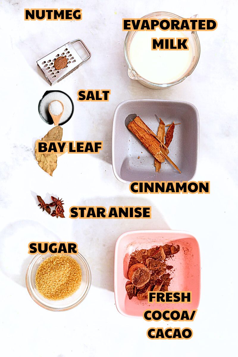 Ingredients for Cocoa Tea