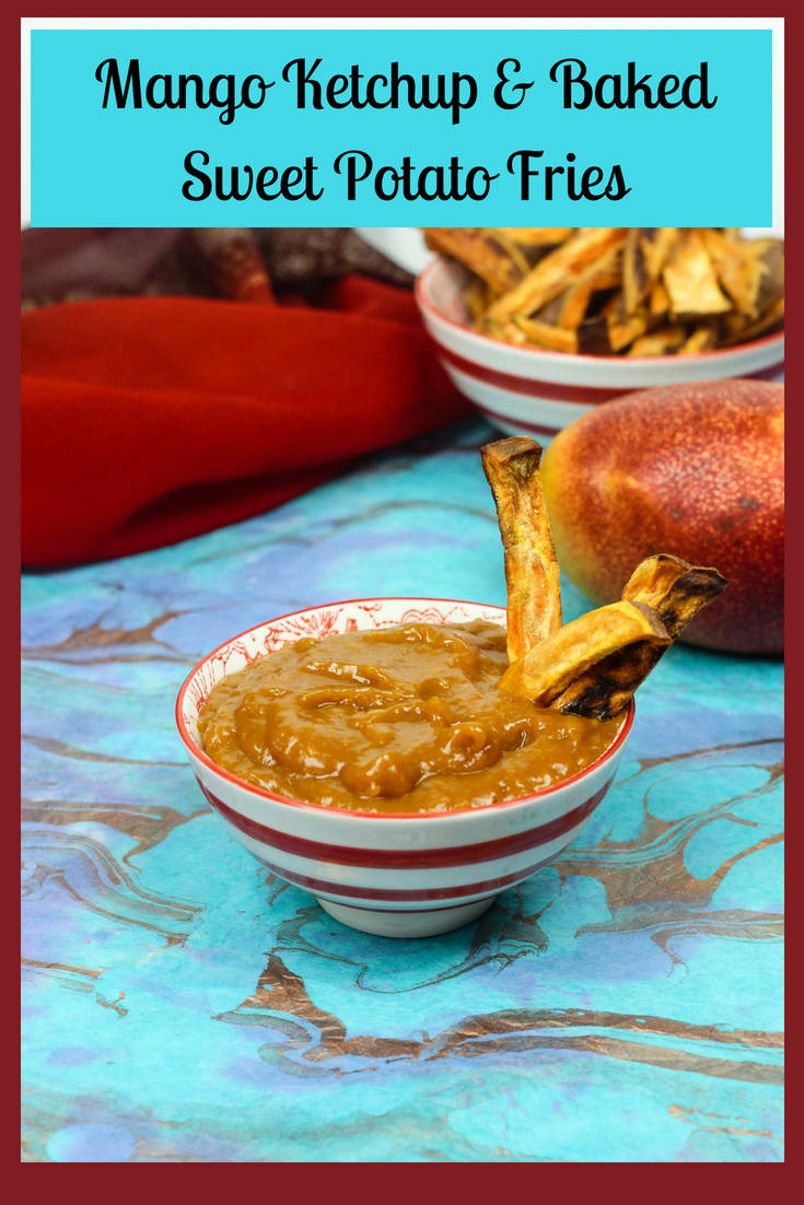 Baked Sweet Potato Fries with Mango Ketchup