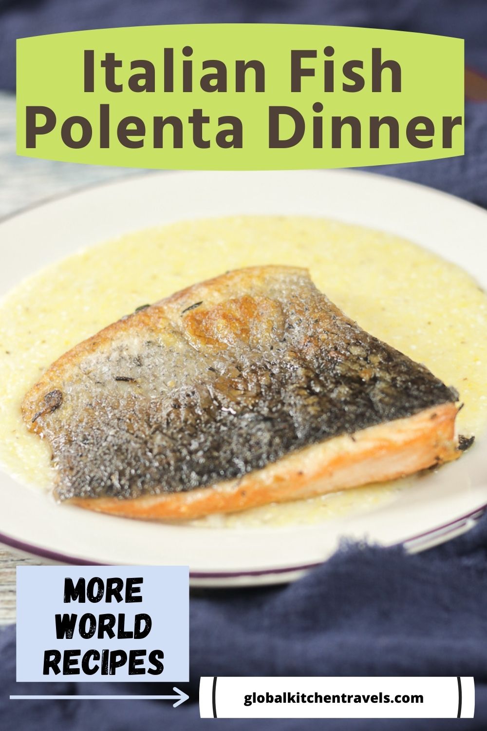 salmon and polenta with text