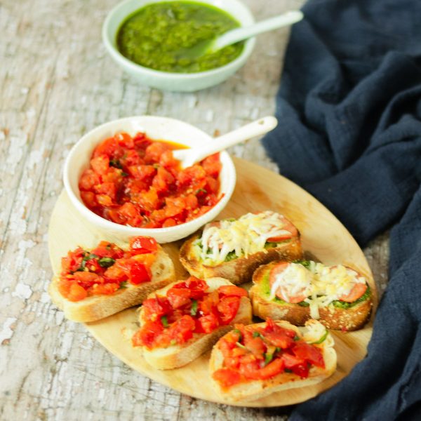 Party Bruschetta 2 ways - Global Kitchen Travels