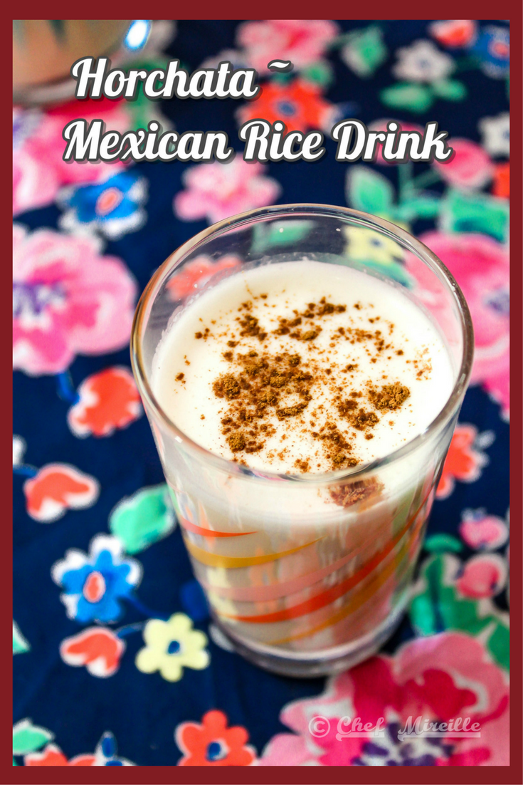 A glass of Horchata Rice Milk with cinnamon on top