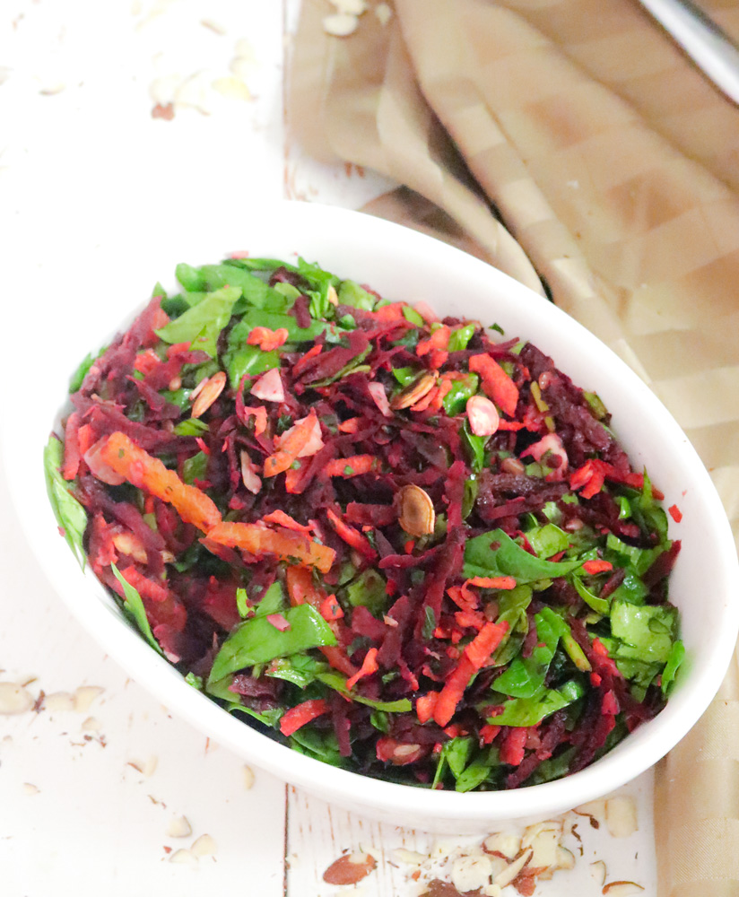 Beet Carrot Salad in a bowl