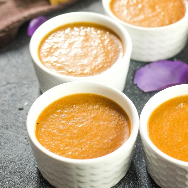 bowls of Roasted Pepper Gazpacho