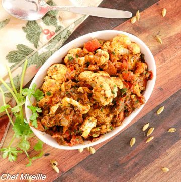 bowl of Cauliflower Masala