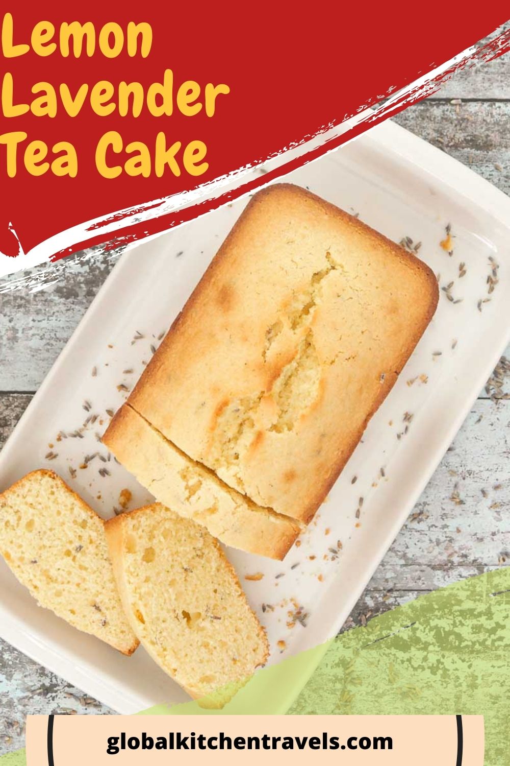 slices of lemon cake with text