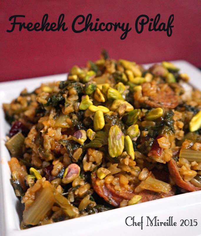 Freekeh Chicory Pilaf
