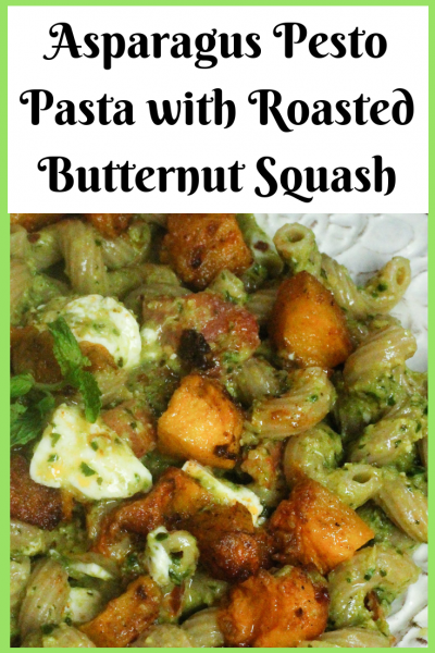 Asparagus Pesto Pasta with Roasted Squash