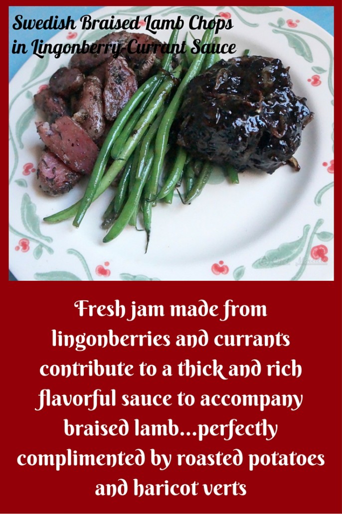 Swedish Braised Lamb Chops in LingonberryCurrant Gravy for 