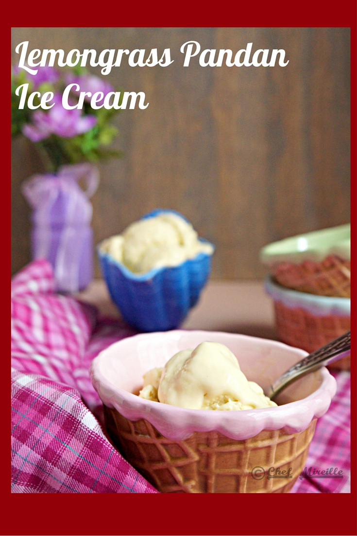 bowl of lemongrass pandan ice cream