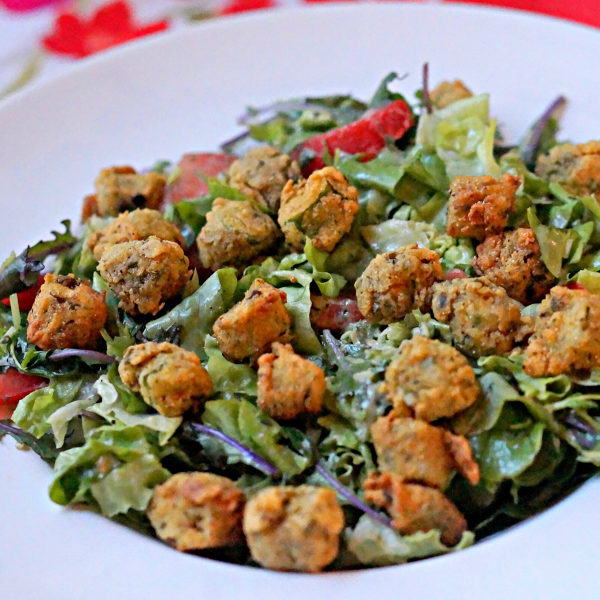 Fried Okra Salad Global Kitchen Travels