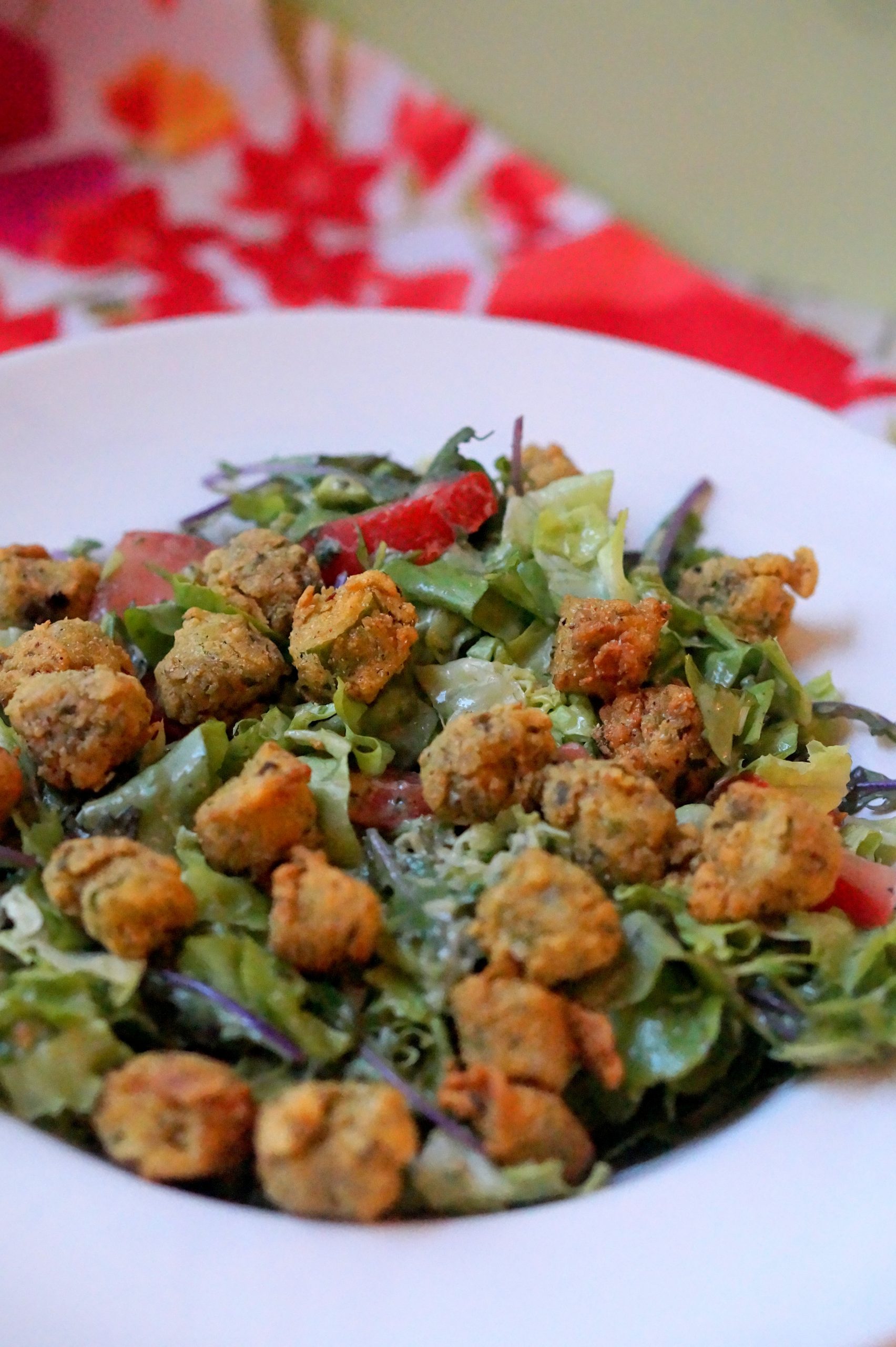 Fried Okra Salad recipe