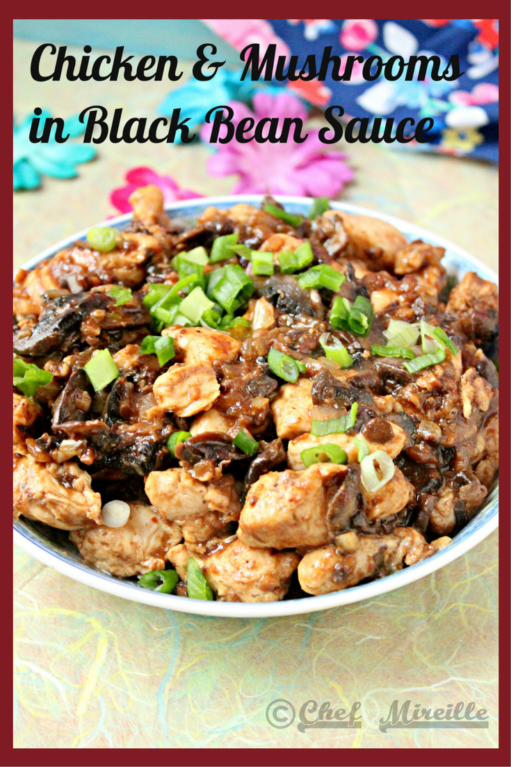 Chicken & Mushrooms in Black Bean Sauce