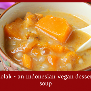 bowl of Vegan dessert soup