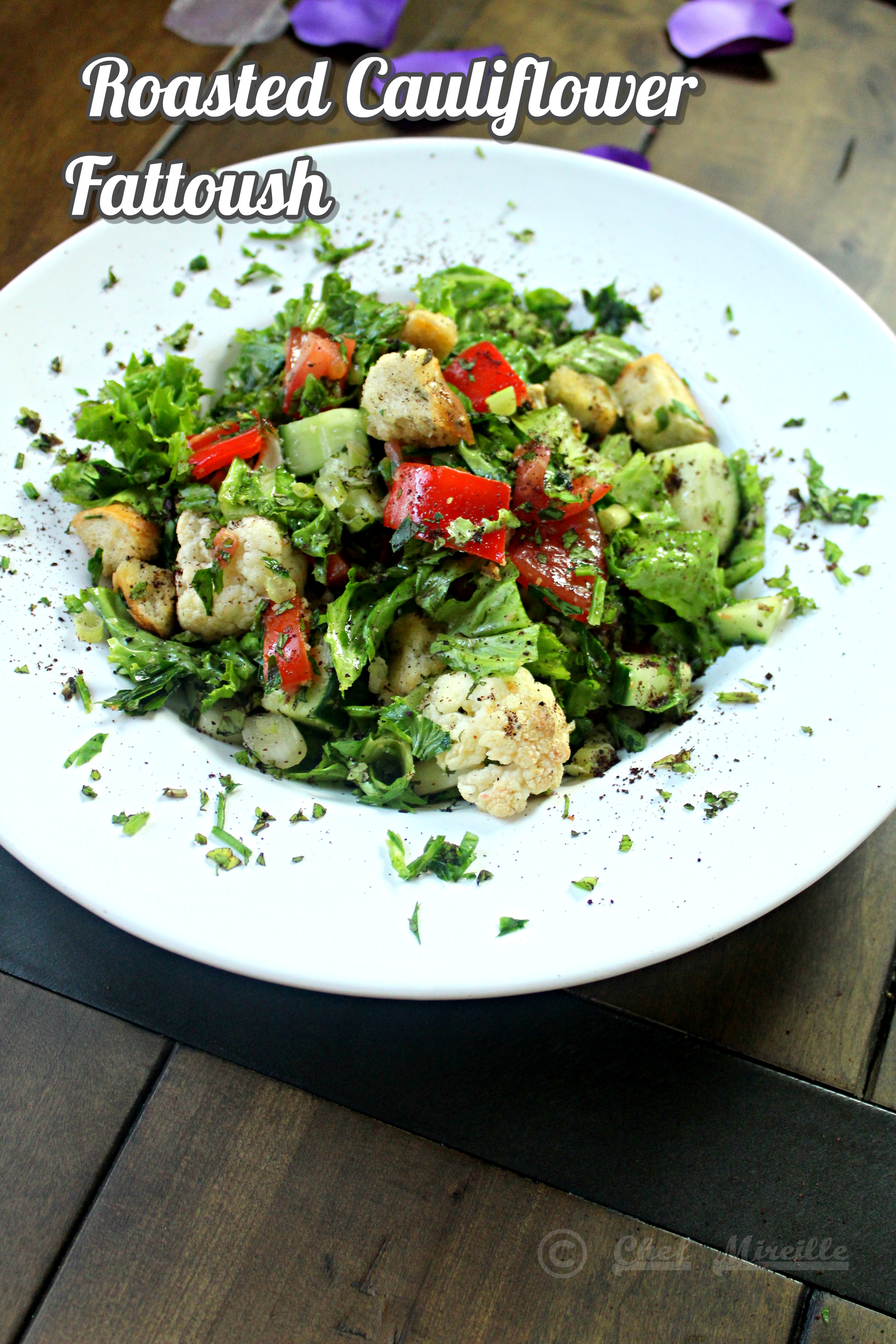 Roasted Cauliflower Fattoush