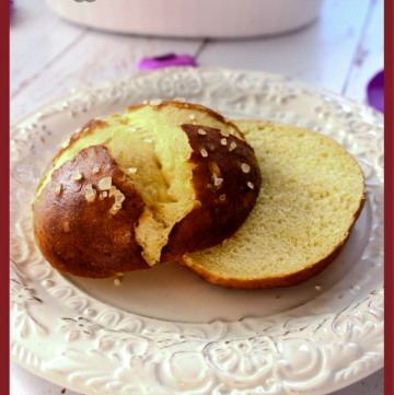 Saffron Pretzel Rolls for #BreadBakers