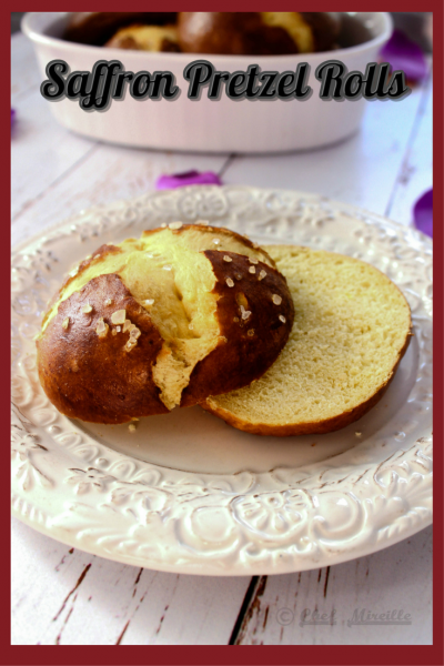 Saffron Pretzel Rolls for #BreadBakers