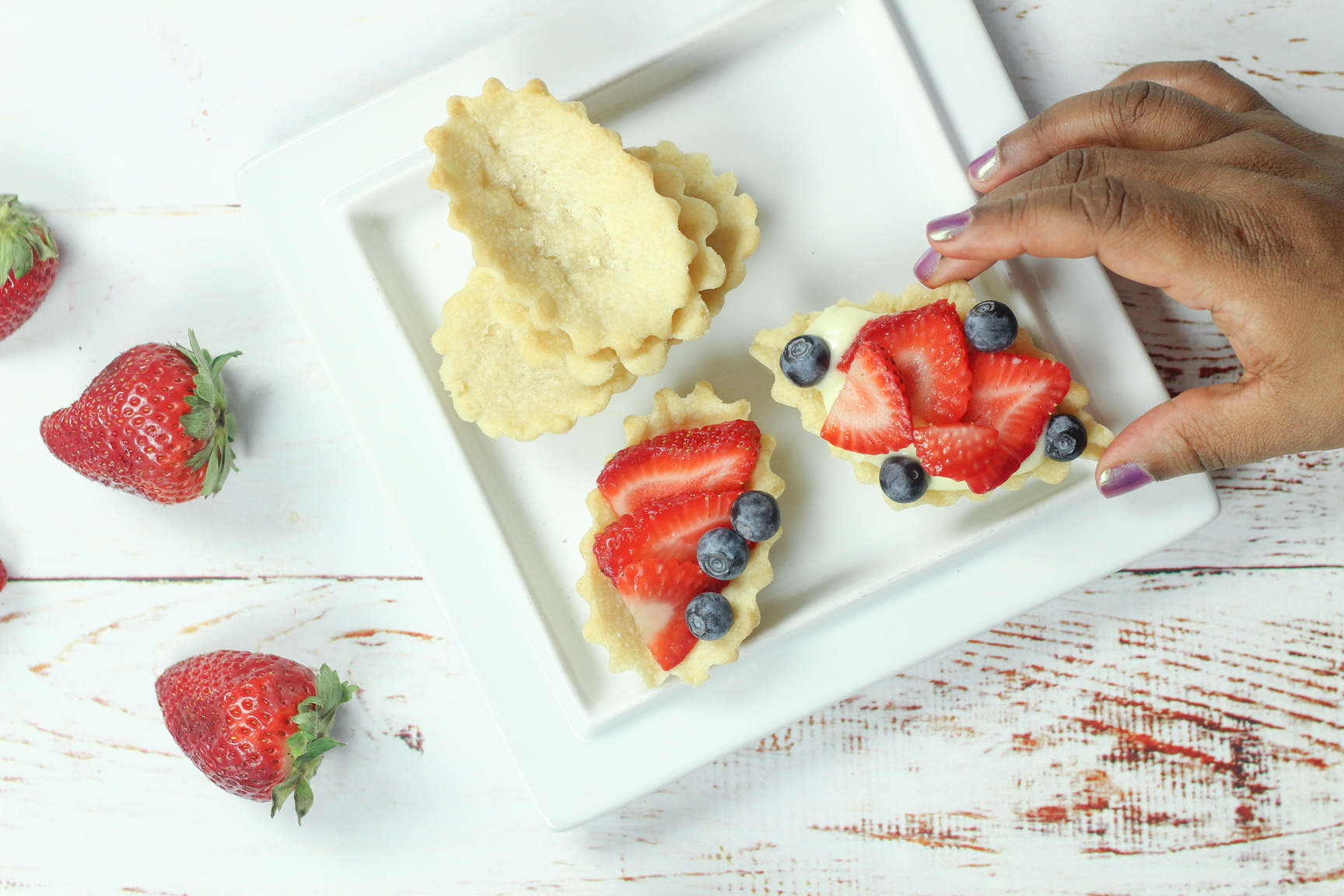 tarts with berries