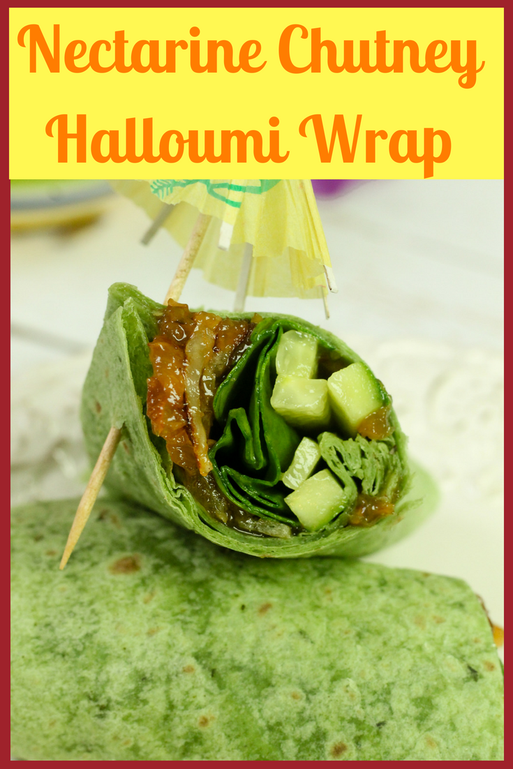 Nectarine Chutney Halloumi Wrap