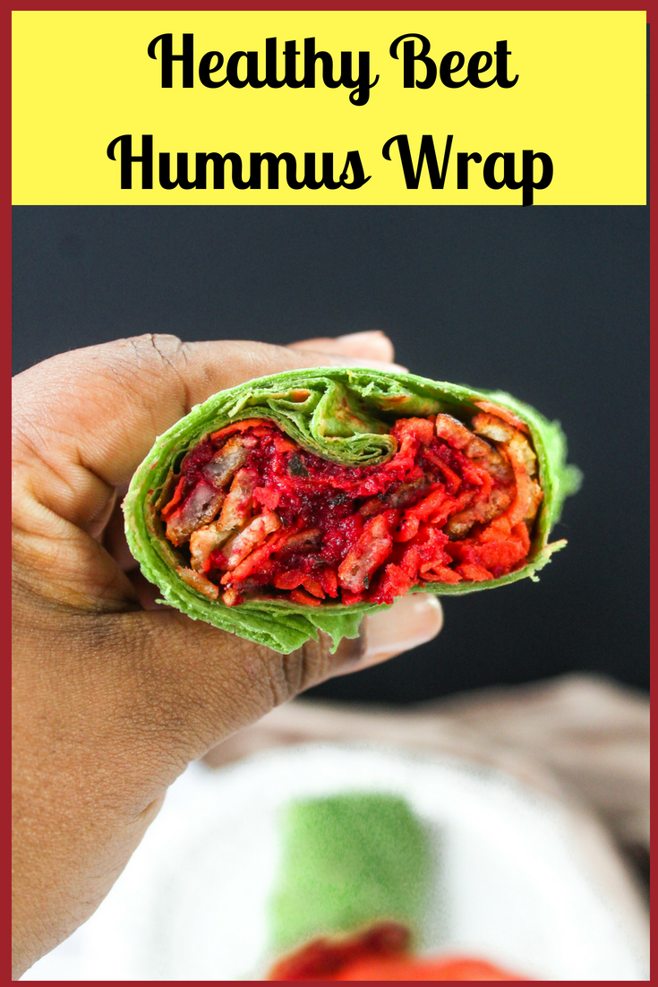 Healthy Beet Hummus Wrap