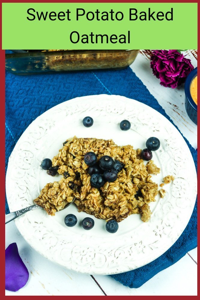 oatmeal and berries with text