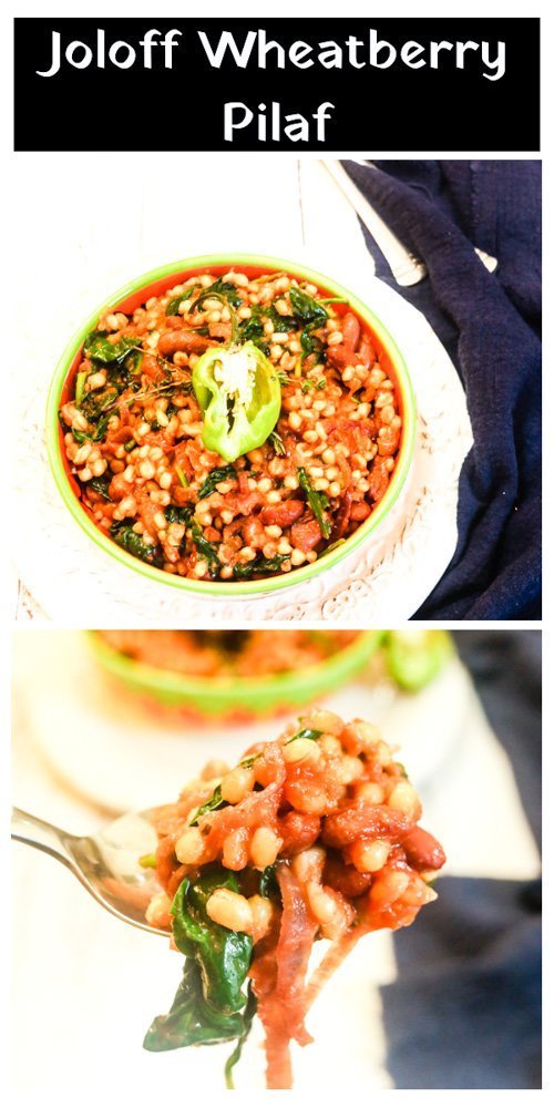 Jollof Wheatberry Pilaf Recipe Easy Way to Make Vegan Wheat Berry