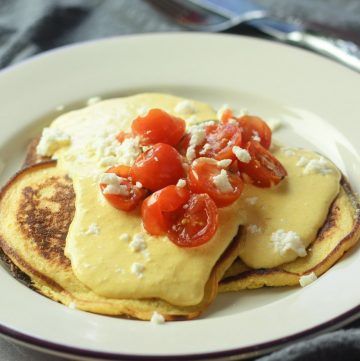 Pancakes Huancaina - Spicy Cheese Savory Pancakes