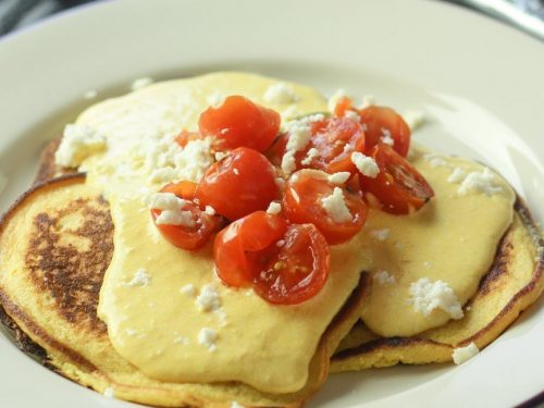 Pancakes Huancaina - Spicy Cheese Savory Pancakes for Bread Bakers - Global  Kitchen Travels