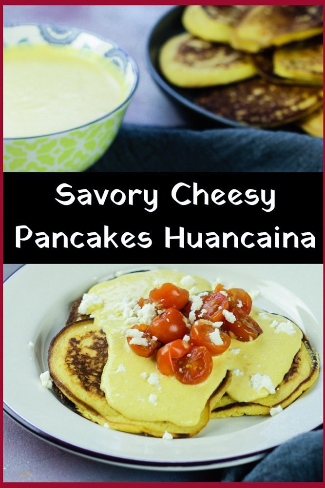 Pancakes Huancaina - Spicy Cheese Savory Pancakes