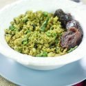 Coriander Matar Poha - Flattened Rice with Cilantro & Green Peas