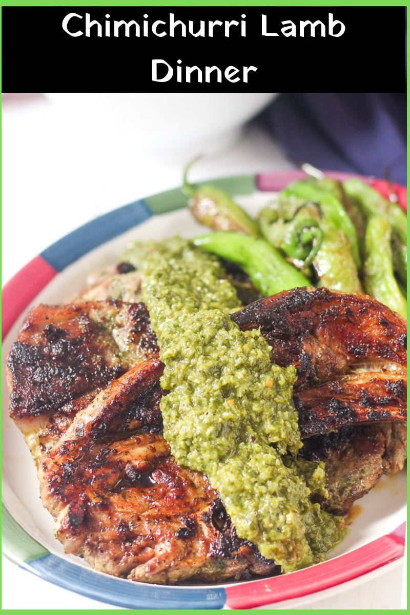 Chimichurri Lamb Dinner with Shishito Peppers and Wild Rice Pilaf