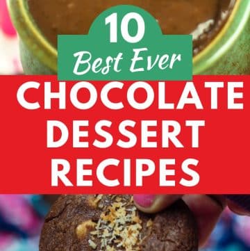 10 Best Chocolate Recipes collage for Pinterest