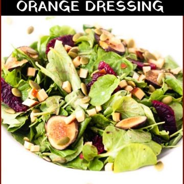 Fig & Watercress Salad with Blood Orange Yogurt Dressing
