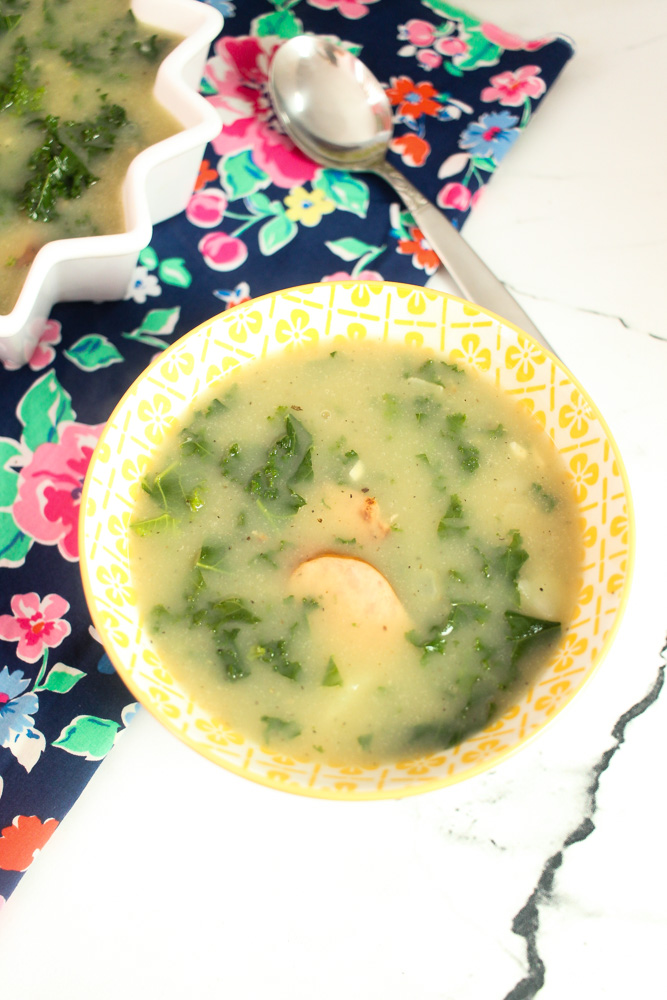Caldo Verde Soup - Portuguese Potato Kale Soup