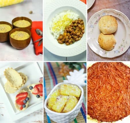 collage of International Recipes from Around the World