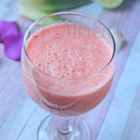 glass of Pineapple Strawberry Agua Fresca