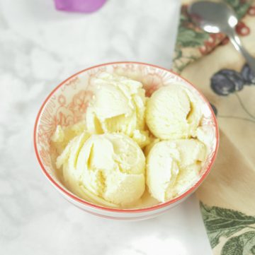 bowl of Cherimoya Ice Cream