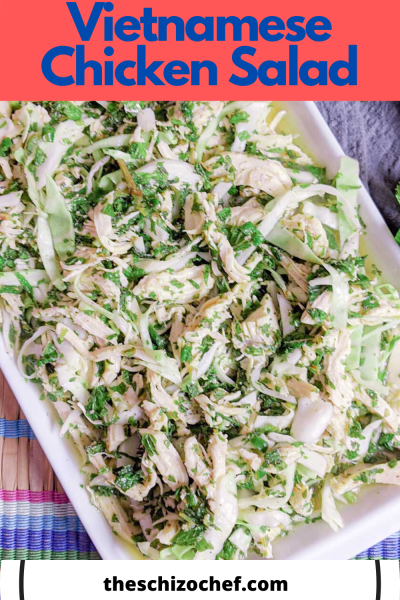 Vietnamese Chicken Salad - Ga Xe Phay - This chicken salad is very healthy and herbaceous with a dairy free dressing #salad #chickensalad #asianfood #vietnamesefood #dairyfree #glutenfree #summerrecipes