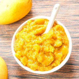 bowl of mango chutney