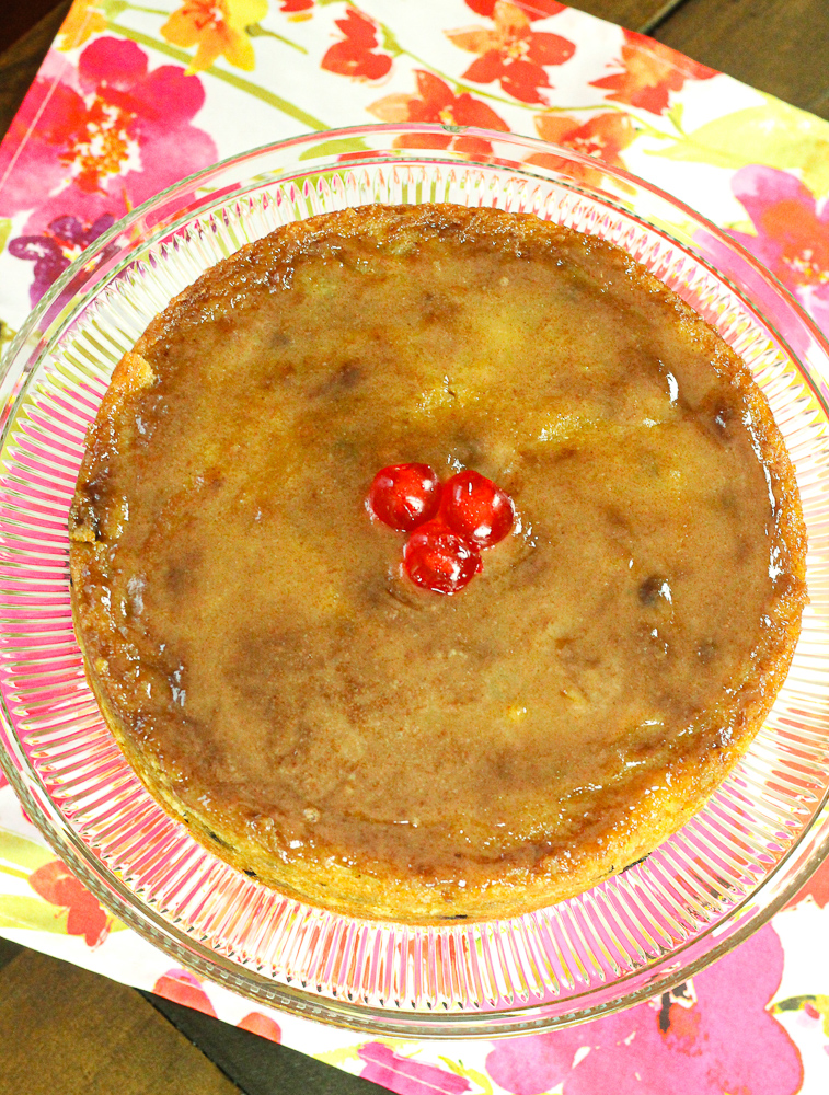 Cornmeal Pudding on a platter