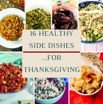 group of 8 healthy side dish images with text