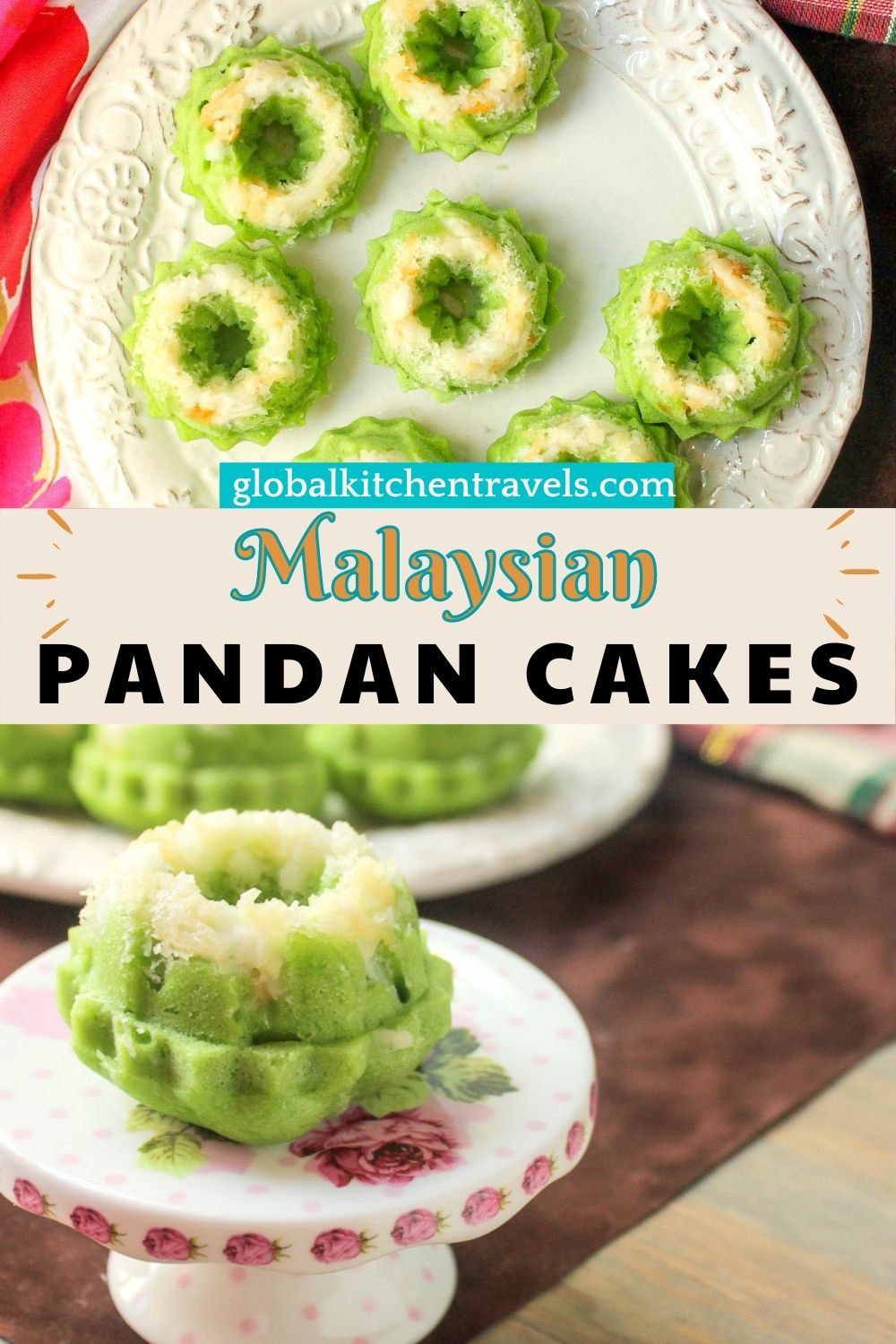 Pandan Cakes with text
