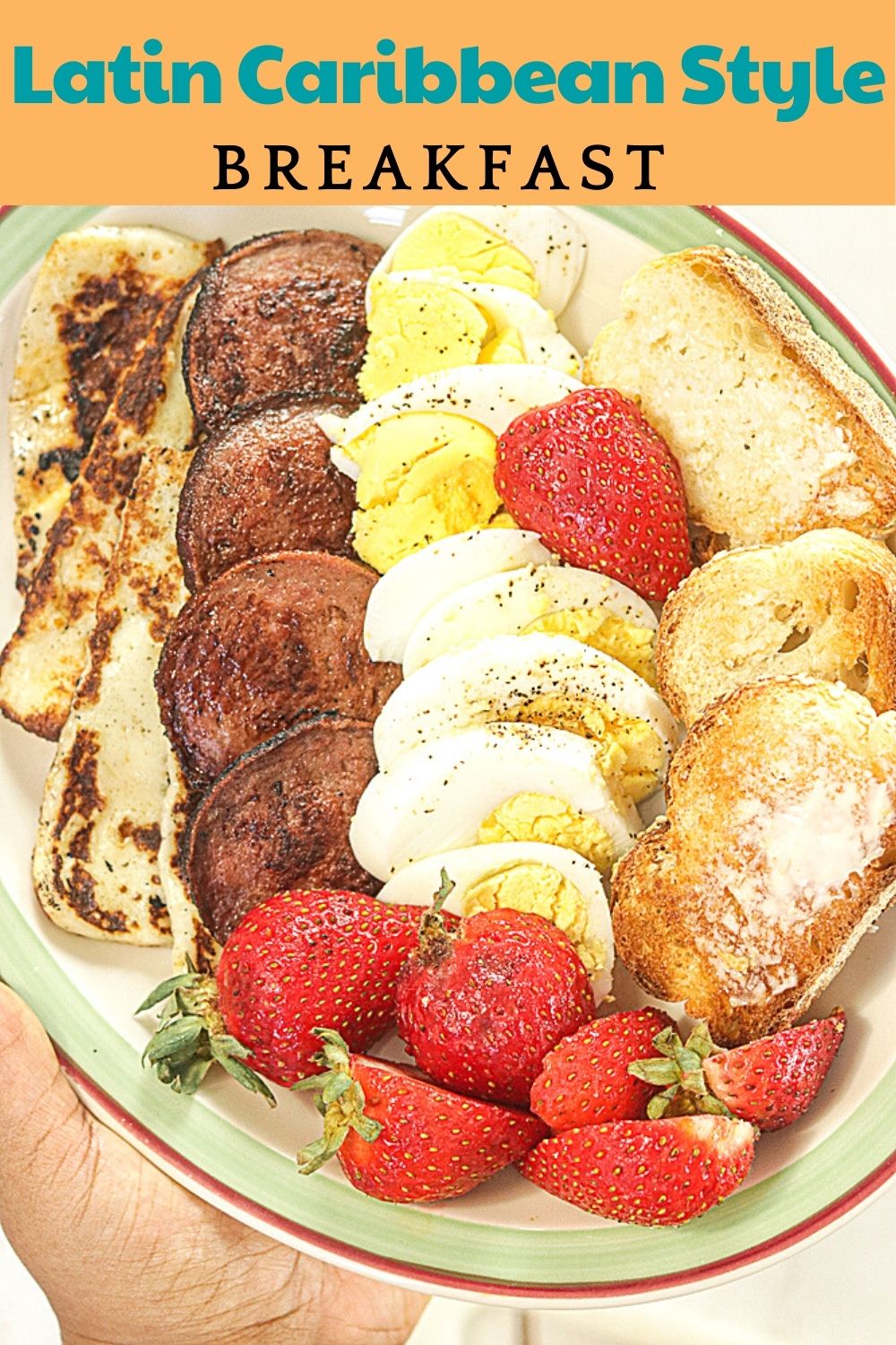 breakfast platter with text