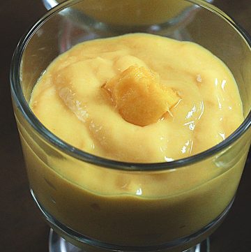 bowl of Mango Pudding