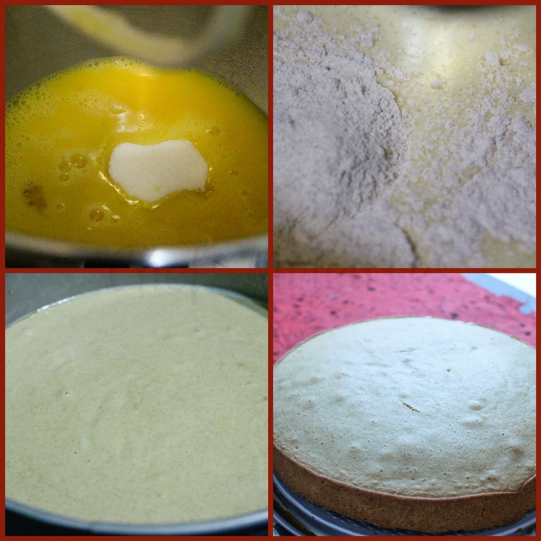 steps for making Cream Cake.