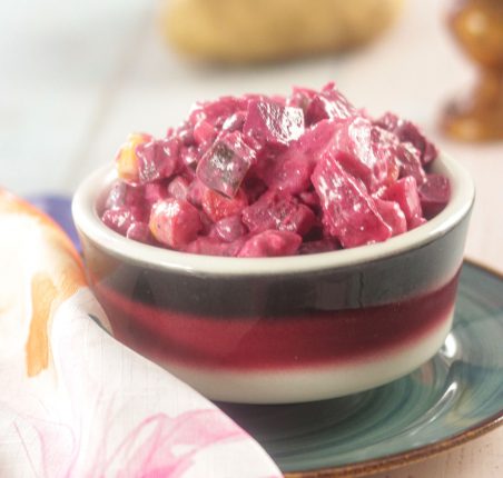 Pink Potato Salad with Beets
