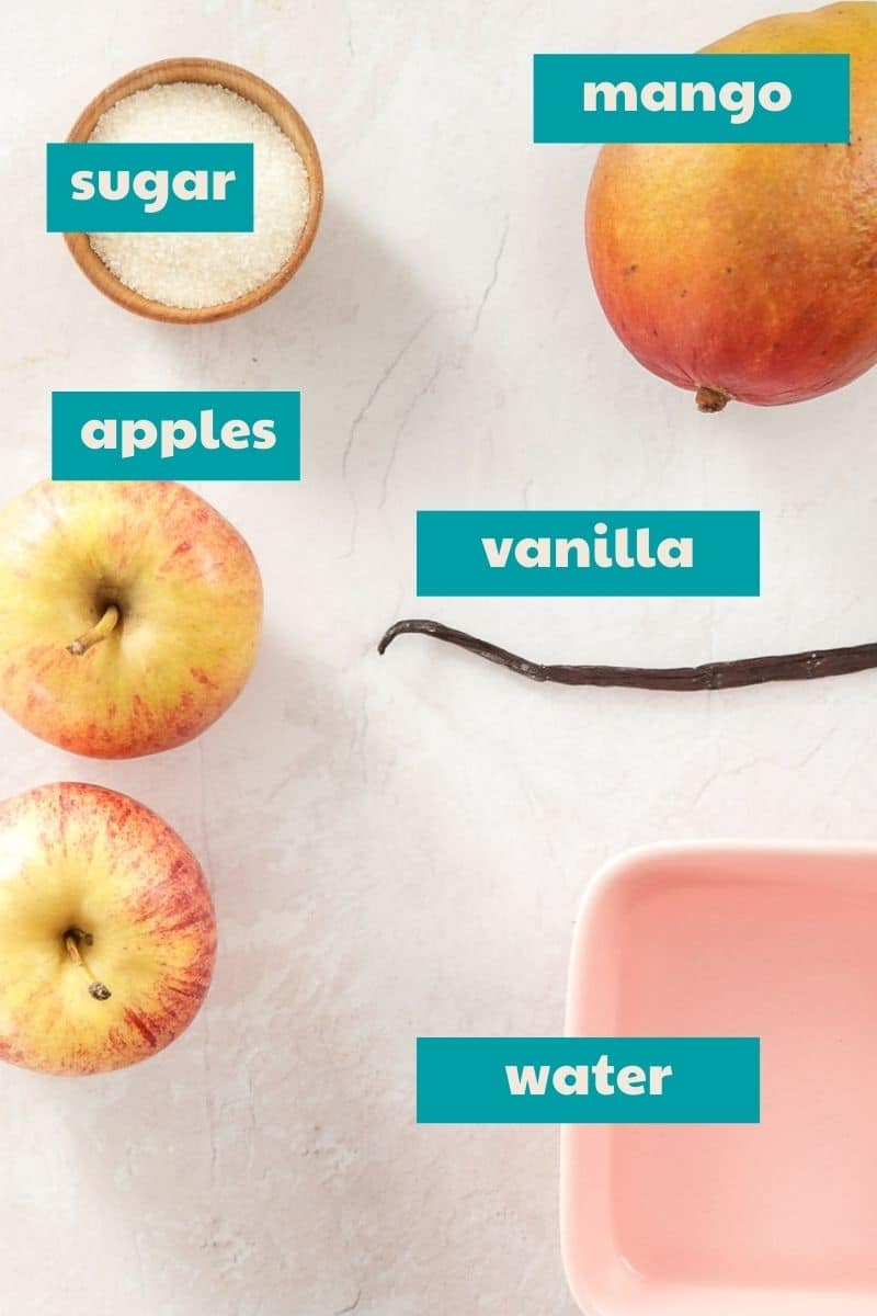 ingredients for Easy Homemade Applesauce