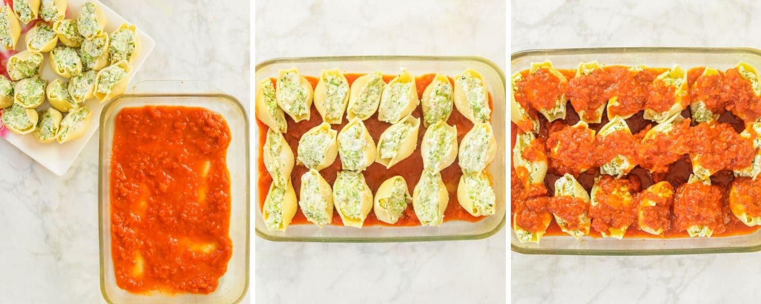 Vegetarian Large Pasta Shells with Ricotta and Broccoli