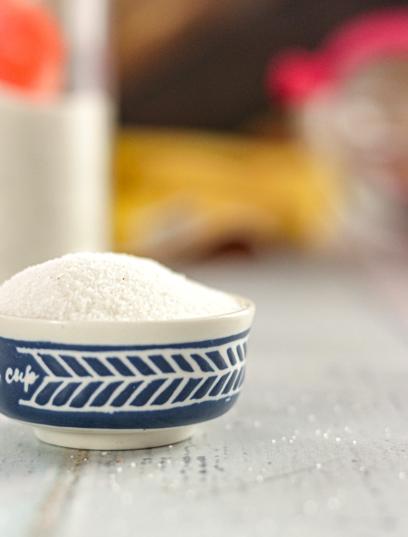 Vanilla sugar in a bowl