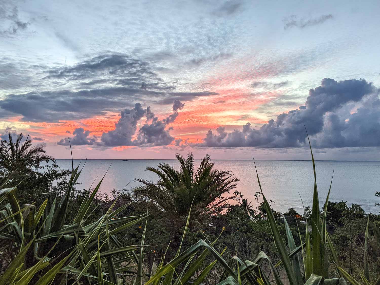 sunset in Antigua