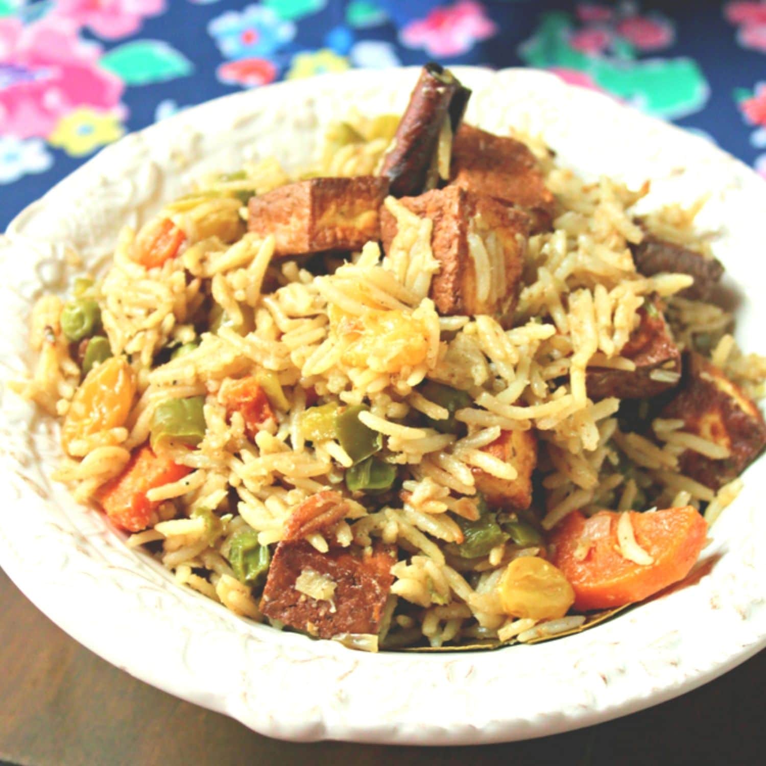 bowl of Paneer Pulao